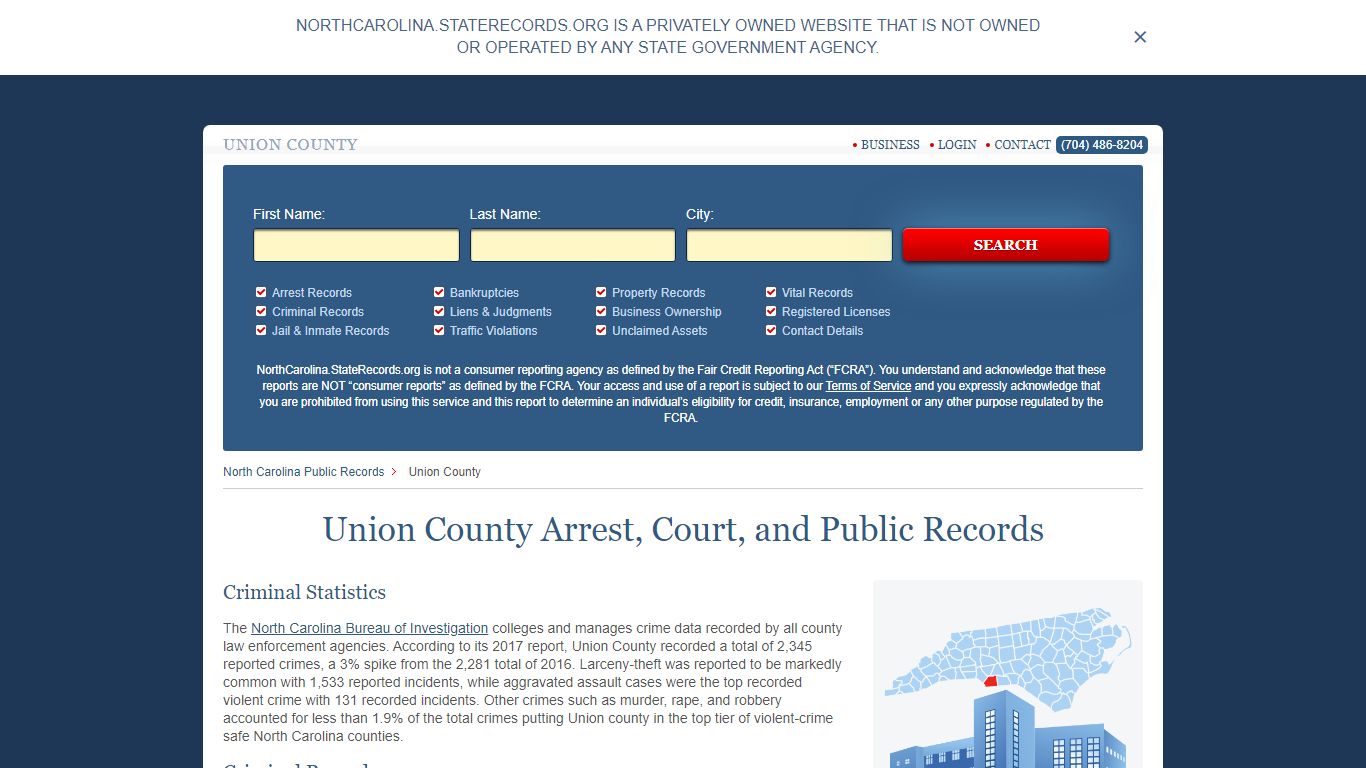 Union County Arrest, Court, and Public Records